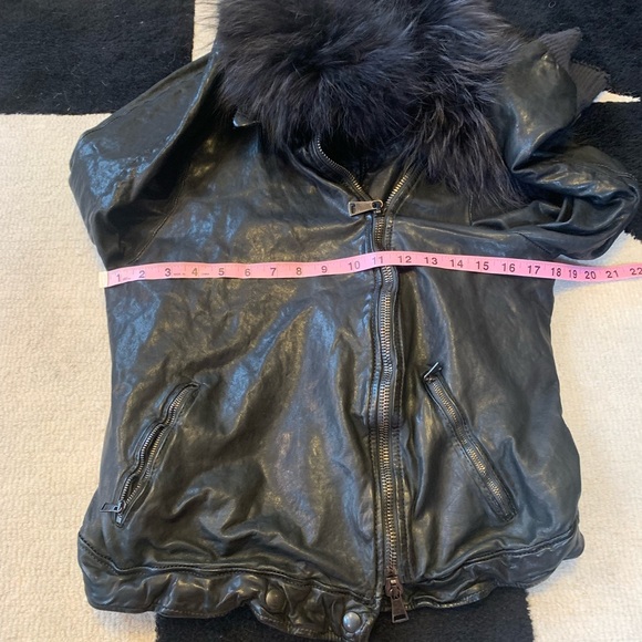 Giorgio Brato Leather Jacket with Removable Fur. Size 46z - Picture 15 of 15